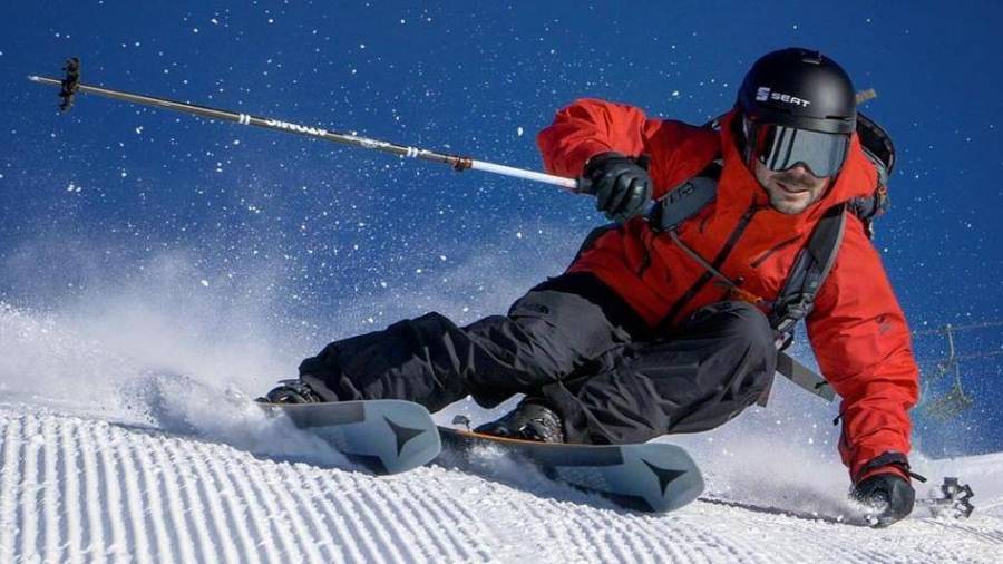 El esquiador Aymar Navarro, primera cara visible del Seat Tarraco. Foto: Bumpy Films