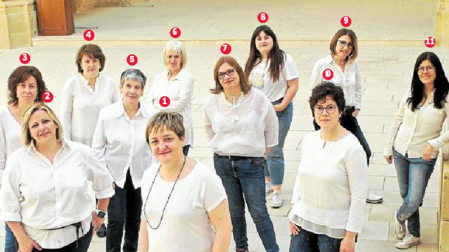La candidatura femenina de Cor-bera d’Ebre: Carme Gonzàlez (1, cabeza de lista), Gemma Borràs (2), Marta Llop (3), Sílvia Síñol (4), Dolores Llop (5), Rosa Salas (6), Cinta Fígols (7), Gemma Puig (8), Antonia Clua (9), Montse Freixa (10) y Gemma Ubalde (11). FOTO: dt