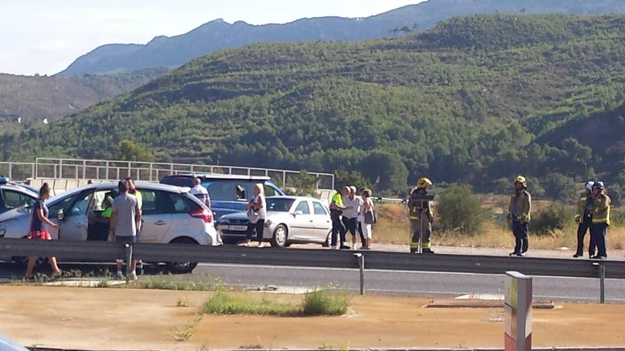 Imatge de l'accident de Vilaverd. Foto: Jordi Balasch