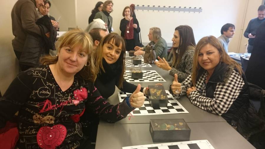 L’equip directiu de l’escola de la Nou, a la jornada d’Escacs i Educació de Girona. FOTO: Cedida