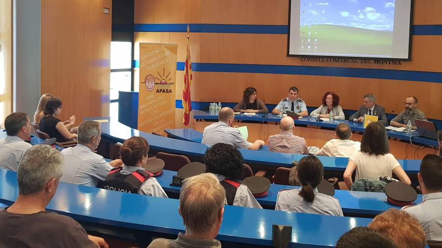 Presentació al Consell Comarcal del Montsià. FOTO: Mossos d’Esquadra