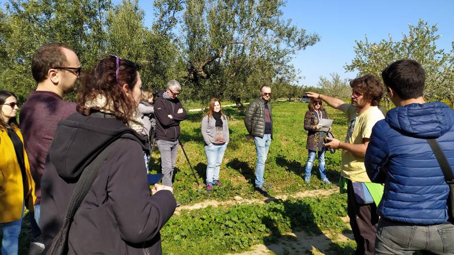 Visita als ametllers i oliveres de Bràfim, que es tornarà a fer el 22 de maig. FOTO: CEDIDA