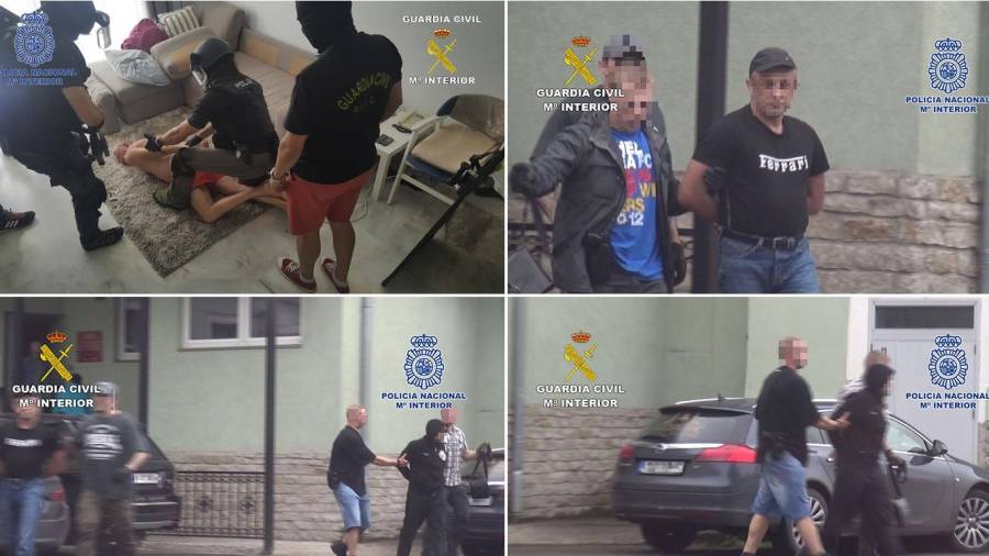 La Policía y la Guardia Civil, en colaboración con la policía de Estonia, han desarticulado la banda criminal rusa. Foto: EFE/ Ministerio del interior