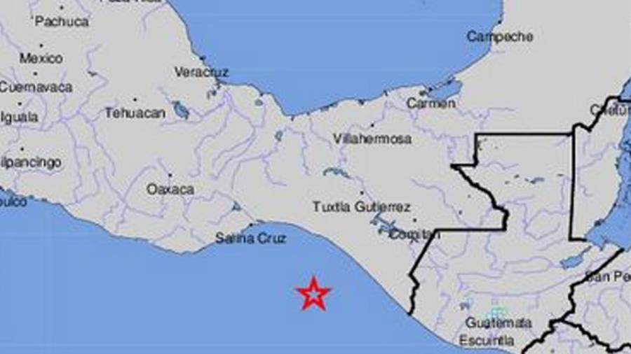 Fotografía cedida por el Servicio Geológico de los Estados Unidos que muestra un mapa de intensidad que muestra la ubicación de un terremoto. Foto: EFE