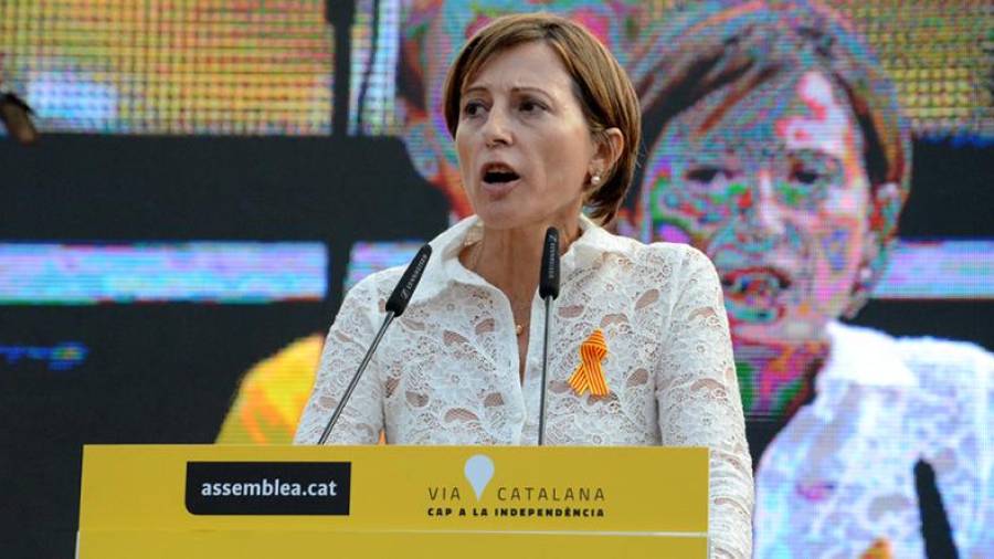 Carme Forcadell a l'acte de la Via Catalana cap a la Independència