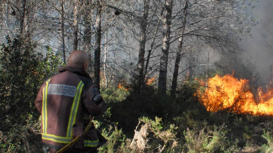 A l'extinció del foc han participat dues dotacions de bombers