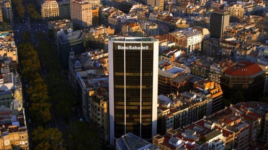 Imatge de la seu corporativa de Banc Sabadell a Barcelona. Foto: ACN