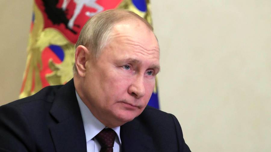 Putin, durante una videoconferencia. Foto: Efe