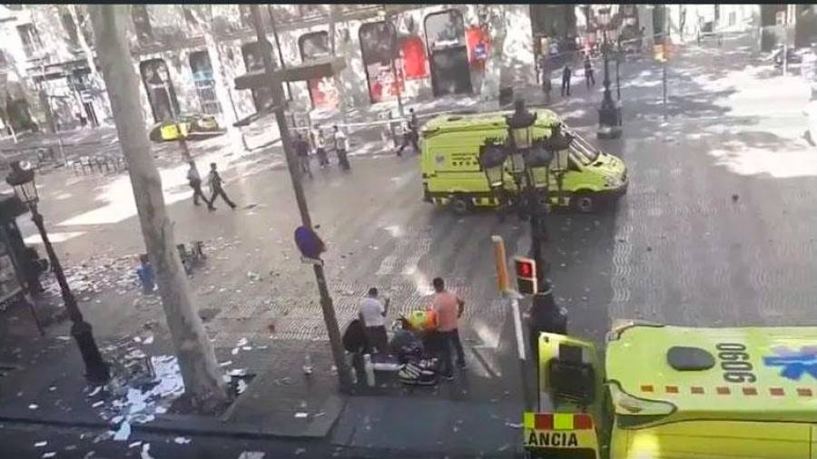 Imagen de archivo del atentado en Barcelona. Foto: DT