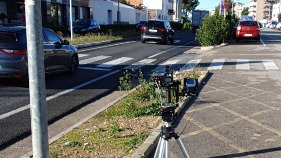 El radar de la policía de Cunit.