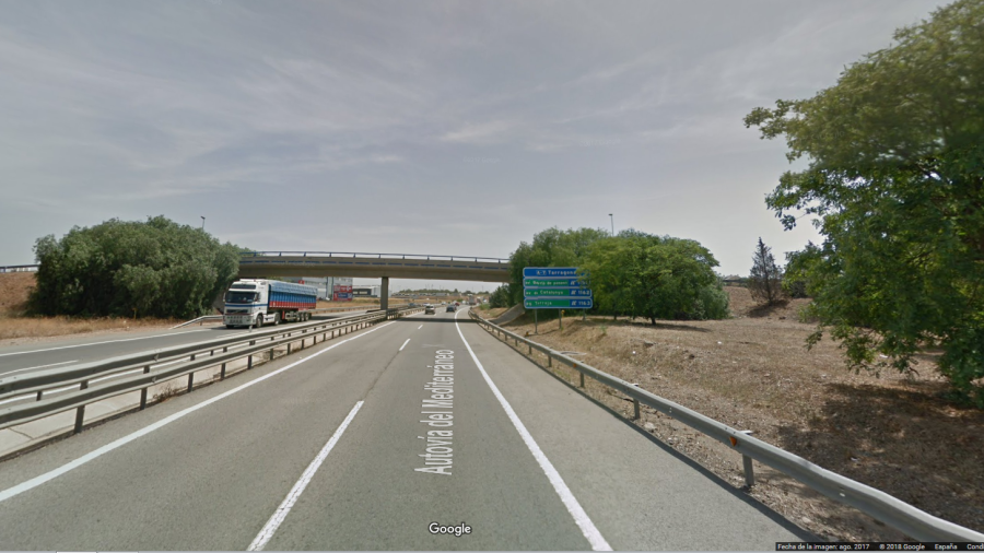 Los hechos ocurrieron en el tramo entre La Canonja y Les Gavarres. Foto: Google Maps