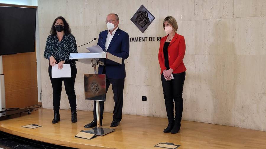 La rueda de prensa en la cual presentaron los proyectos. FOTO: AYUNTAMIENTO DE REUS