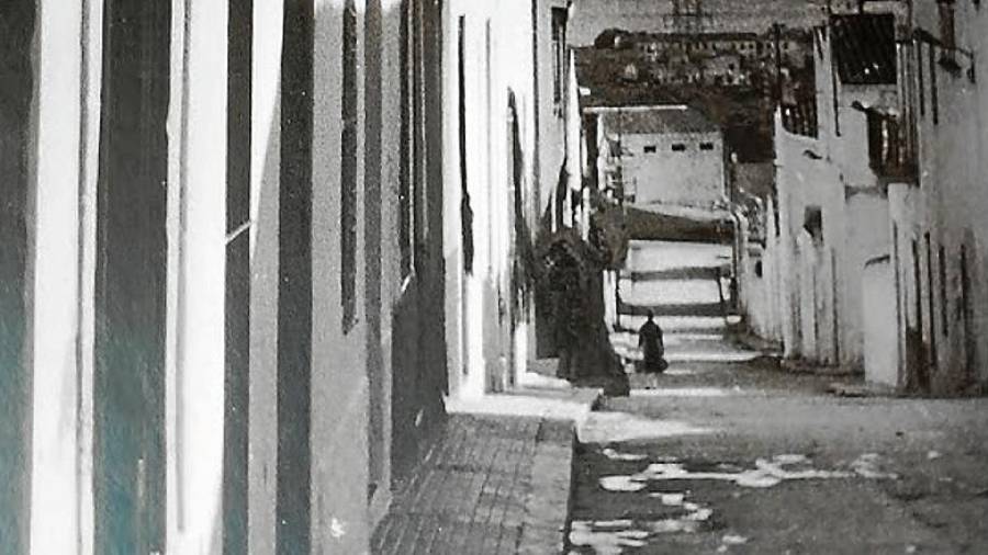 La calle Jesús de Calafell en la década de los sesenta.