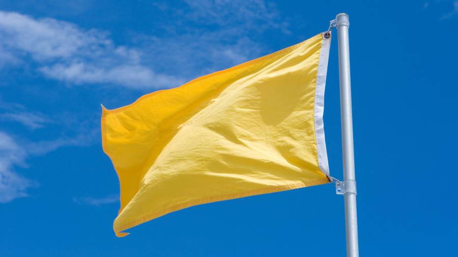 Imagen de una bandera amarilla. Foto: DT