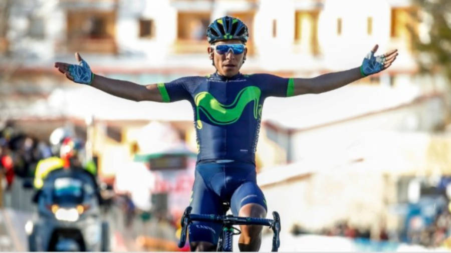 Imagen del colombiano que aspira al Giro. Foto: Movistar Team