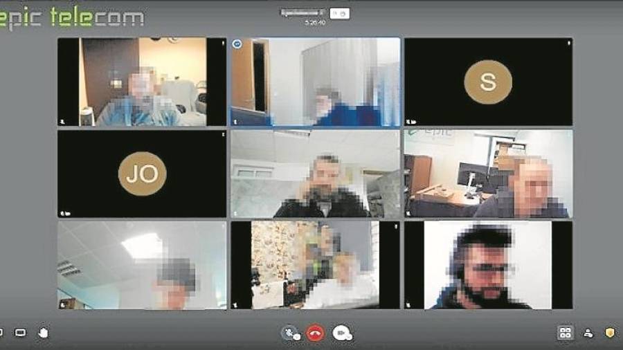 Captura de pantalla de la sala de videoconferencias virtual que ha creado la empresa Epic Telecom. FOTO: epic telecom