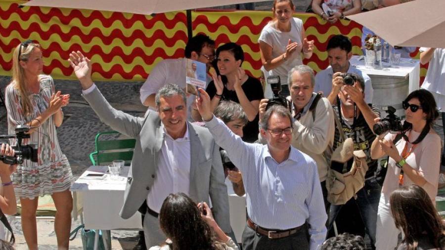 Abelló, aquest passat cap de setmana amb el president Artur Mas. Foto: Lluís Milián