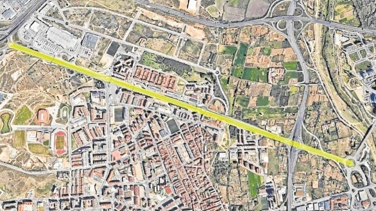 La gran avenida debe unir sin puentes colgantes dos barrios cortados: La Granja y L’Albada. Foto: Cedida