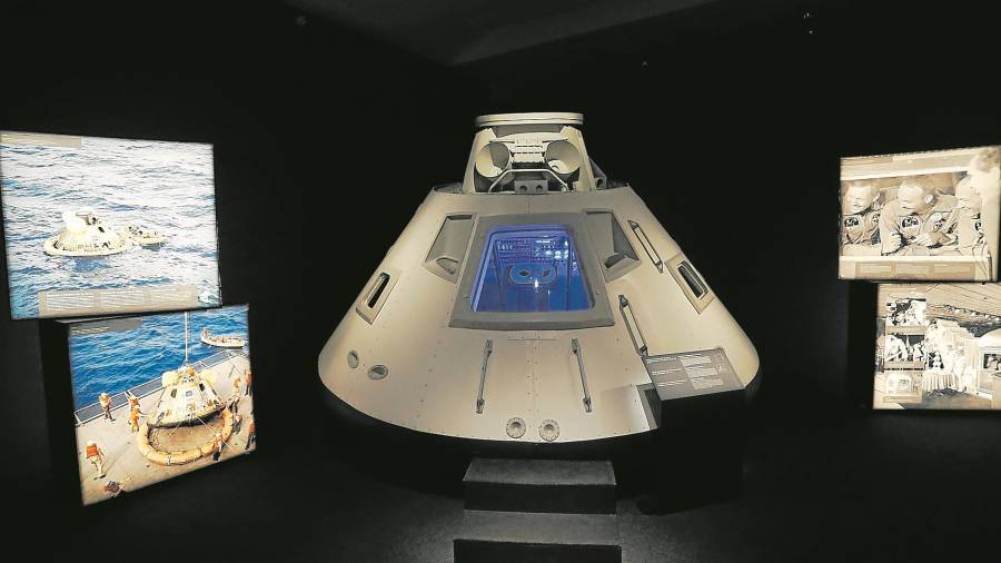 Modelo a tamaño natural del módulo de mando del Apollo. Foto: Pere Ferré
