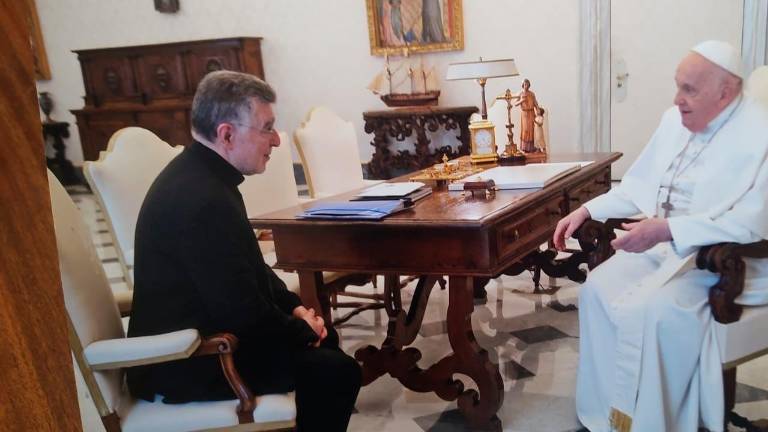 Armand Puig, en una audiència amb el Papa Francesc el març del 2024. Foto: El Vaticà